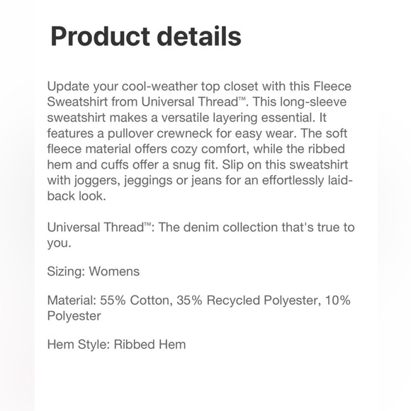 Universal Thread Sweatshirt - Picture 6 of 8